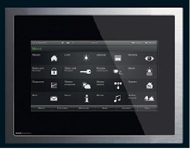 Gira Control 9 Client - сенсорная цветная IP-панель с предустановленной программой визуализации и интуитивно понятным меню