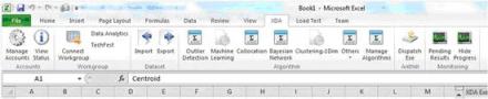  Лента для обработки данных в Windows Azure в интерфейсе Microsoft Excel