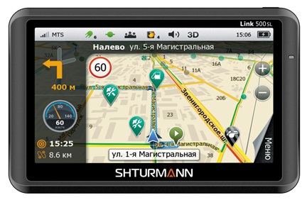  Shturmann Link 500SL: 5-дюймовый навигатор со встроенным GSM-модулем =