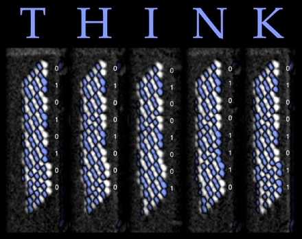 «Think» - по 96 атомов на букву