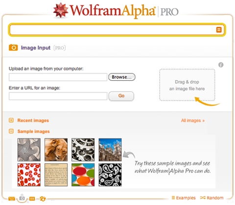 Функция анализа изображения, реализованная Wolfram Alpha