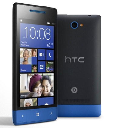 HTC Windows Phone 8S в корпусе из трех цветов: черный, темно-серый и синий