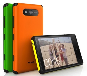  Nokia Lumia 820 с панелями различного цвета