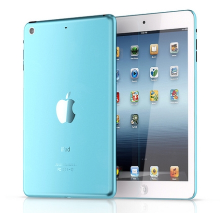 3D-модель вероятного iPad Mini в голубом корпусе