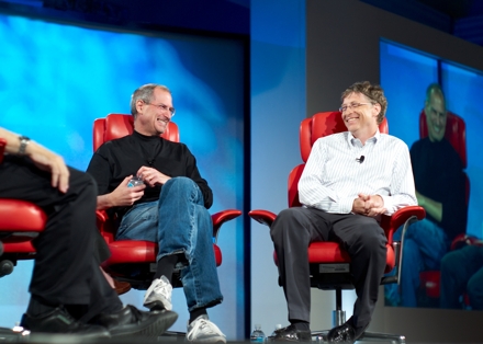 Стив Джобс и Билл Гейтс в совместном интервью