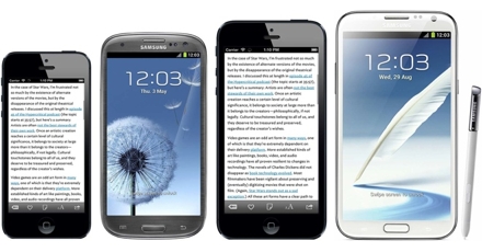 Сравнение iPhone 5S с двумя различными экранами с другими мобильниками