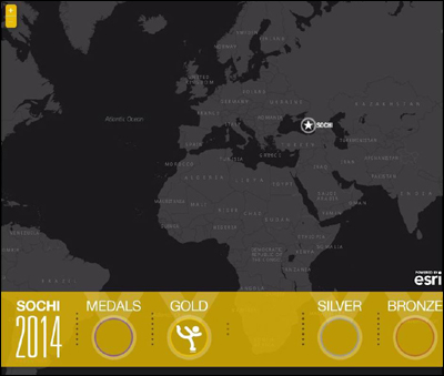 Интерактивная карта завоеванных медалей будет обновляться в режиме реального времени