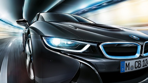 Лазерные фары, установленные на BMW i8, будут освещать расстояние в 600 метров