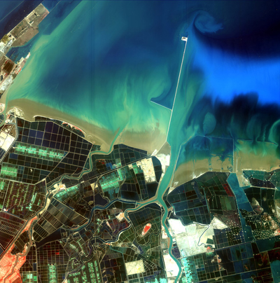 Снимок, сделанный спутником Gaofen-1