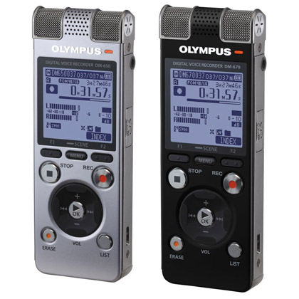 Olympus вывела на рынок диктофоны для бизнеса DM-650 и DM-670