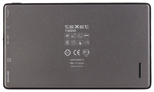 teXet T-929HD - описание