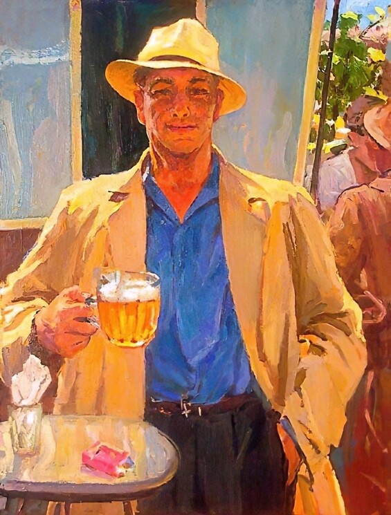"Кружка пива", 1970 г.

Любимов Владимир Петрович (1907 - 1992)
