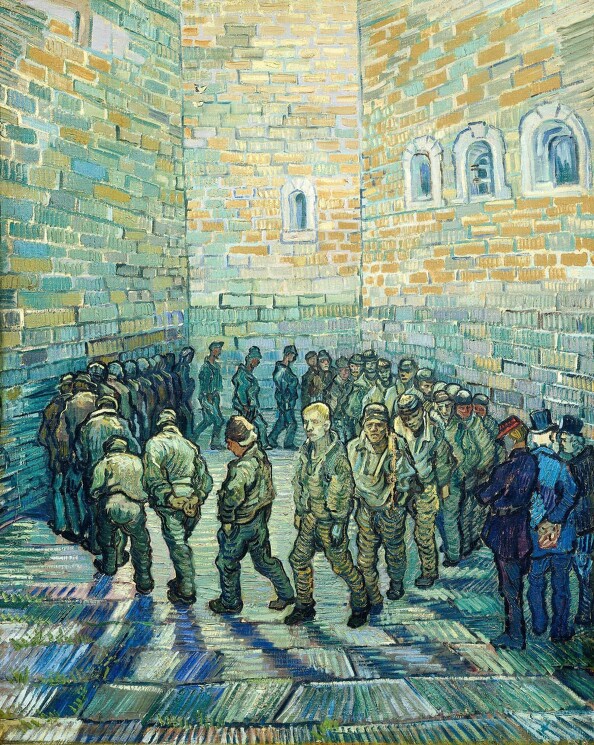 Винсент Ван Гог – Прогулка заключенных (копия Доре) 1890 год.
