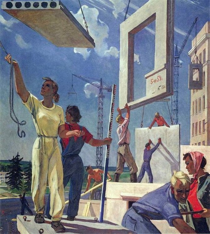 «Мирные стройки» 1959г.

Александр Дейнека.
