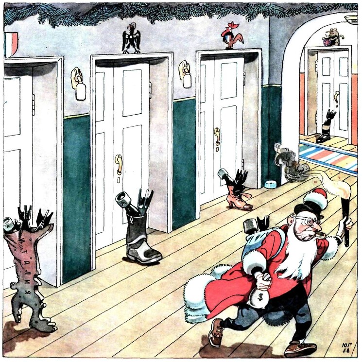 «Рождественский подарок дяди Сэма», 1958

Худ. Ю. Ганф
