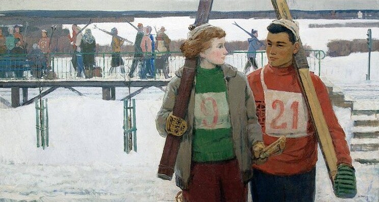 «Лыжники», 1950-е

Худ. Никич Анатолий Юрьевич

87х162 см, холст, масло
