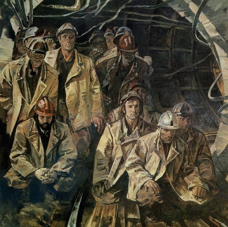 «Метростроевцы. Перед взрывом перемычки», 1975 г.

Автор: Хухров Юрий Дмитриевич
