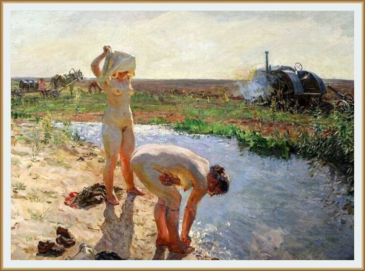 Картина художника Пластова Аркадия Александровича / 1893–1972

Трактористки 1944 год.
