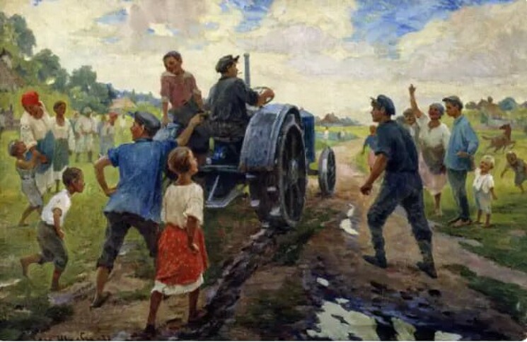 Шульга И. М., 1937 год.

"Первый трактор на селе"
