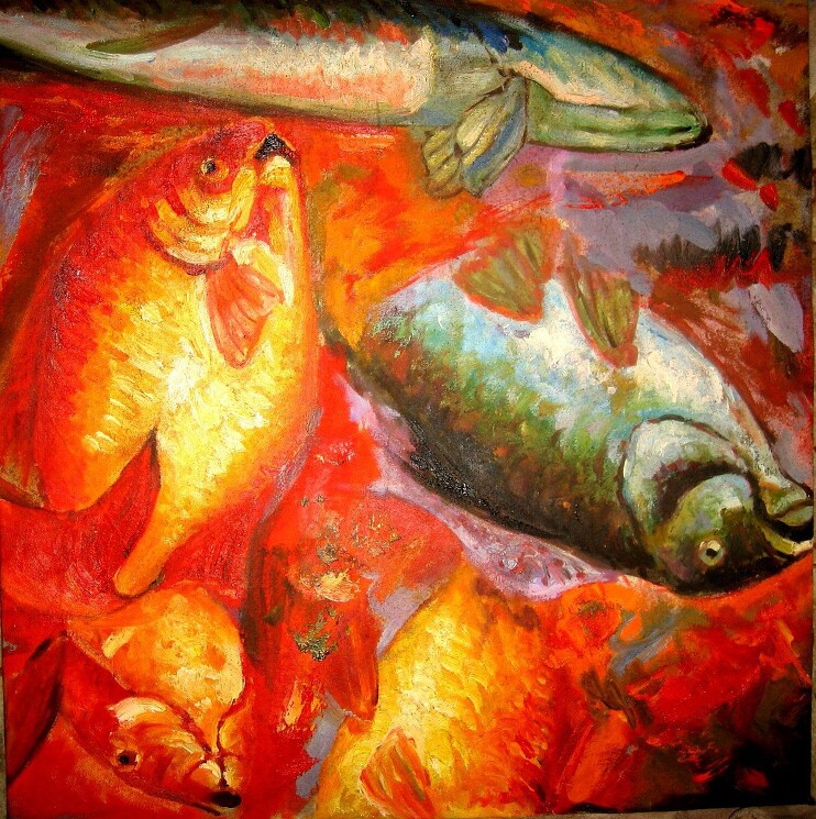 «Рыбы» — Михаил Ларионов (1913).

