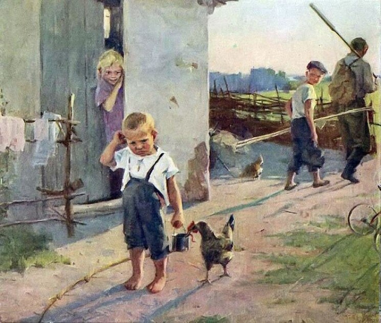 "Не взяли на рыбалку", 1955 г. 

Успенская Ксения Николаевна

Холст, масло 