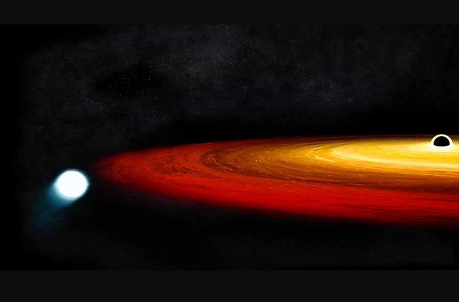 Звезда превращается в планету из-за черной дыры