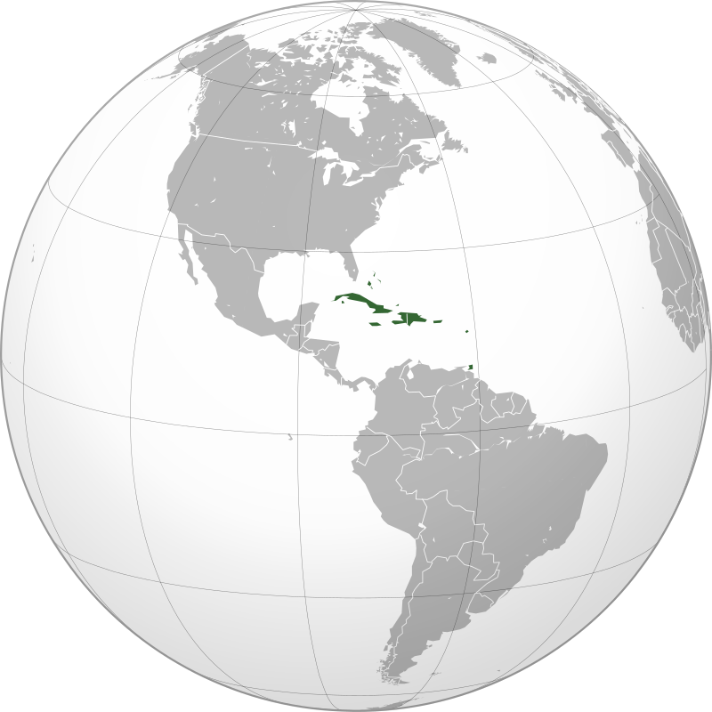 Атлантический океан - Карибское море - Карибский бассейн - Карибские острова - Карибский архипелаг - Карибы - Антильские острова
