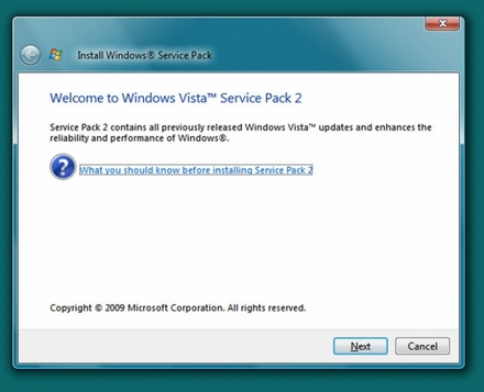 SP2 для Windows Vista содержит все исправления после выхода SP1