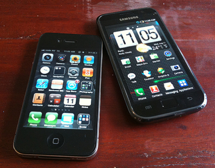Apple iPhone 4 и Samsung Galaxy S