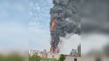 Многоэтажный офис крупнейшего в мире оператора связи сгорел за минуты