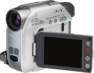 Преимущества маленьких белых и черных цифровых камер Sony Handycam