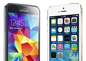 - Samsung GALAXY S5 vs. Apple iPhone 5s:  